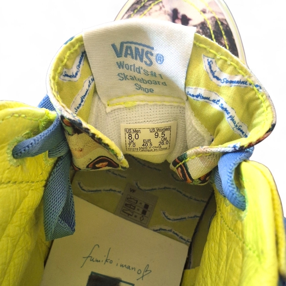 Vans Vault OG Sk8-Hi LX x Fumiko Imano Collab Sneakers Size 8M/9.5W NWT - Picture 11 of 13